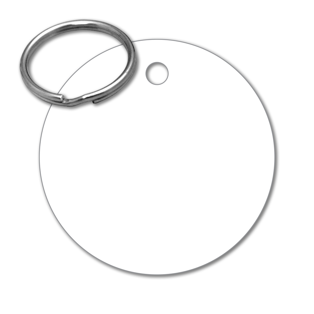Plastic Key Tag - 2" Diameter Circle, PVC or Polycarbonate - Image 2