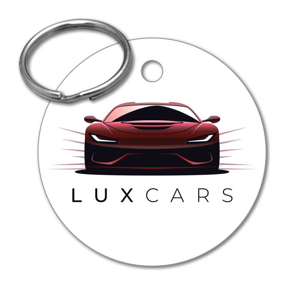 Plastic Key Tag - 2" Diameter Circle, PVC or Polycarbonate