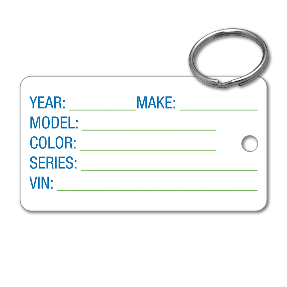 Plastic Key Tag - 2.75" x 1.5" Rectangle, PVC or Polycarbonate - Image 3