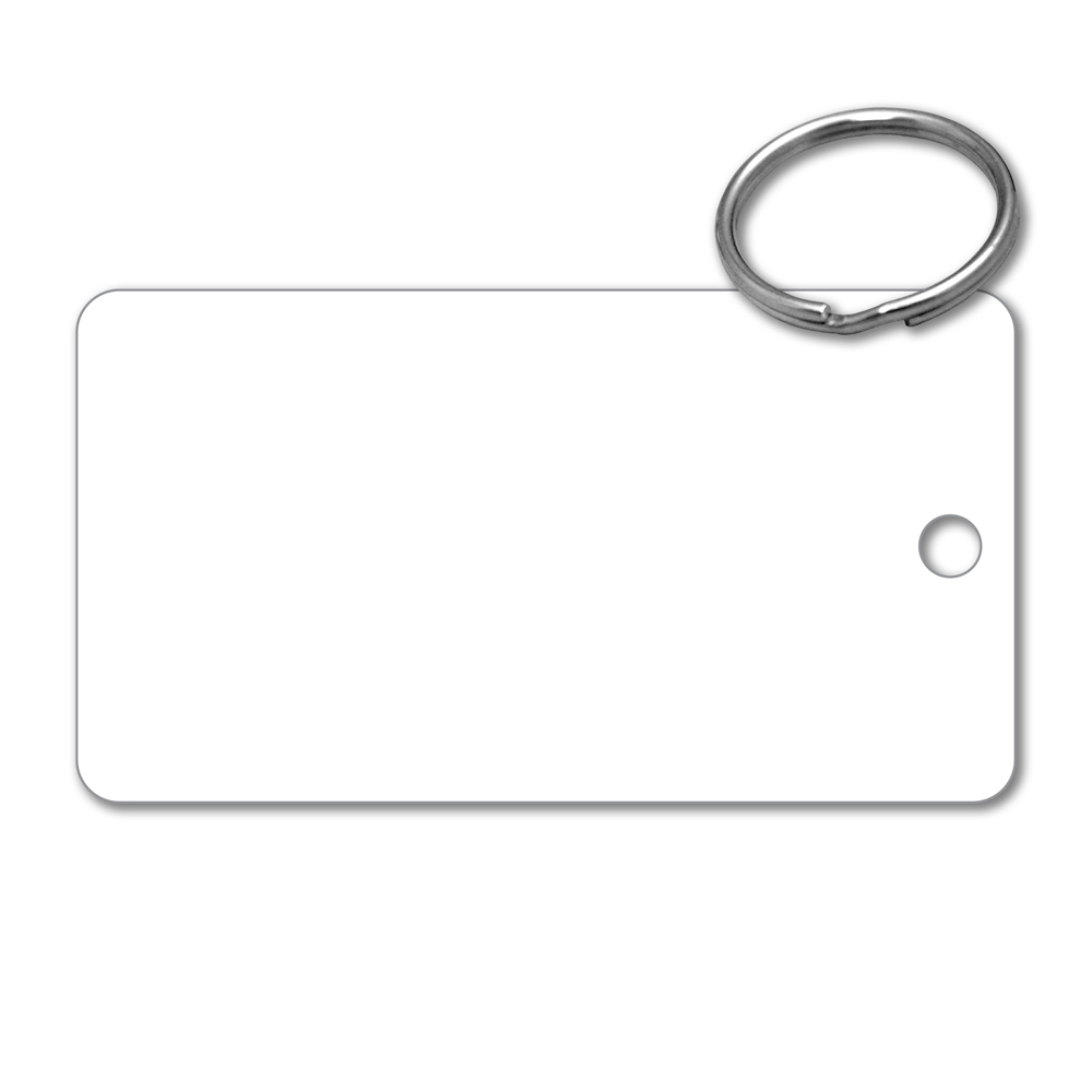 Plastic Key Tag - 2.75" x 1.5" Rectangle, PVC or Polycarbonate - Image 2