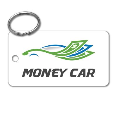 Plastic Key Tag - 2.75" x 1.5" Rectangle, PVC or Polycarbonate