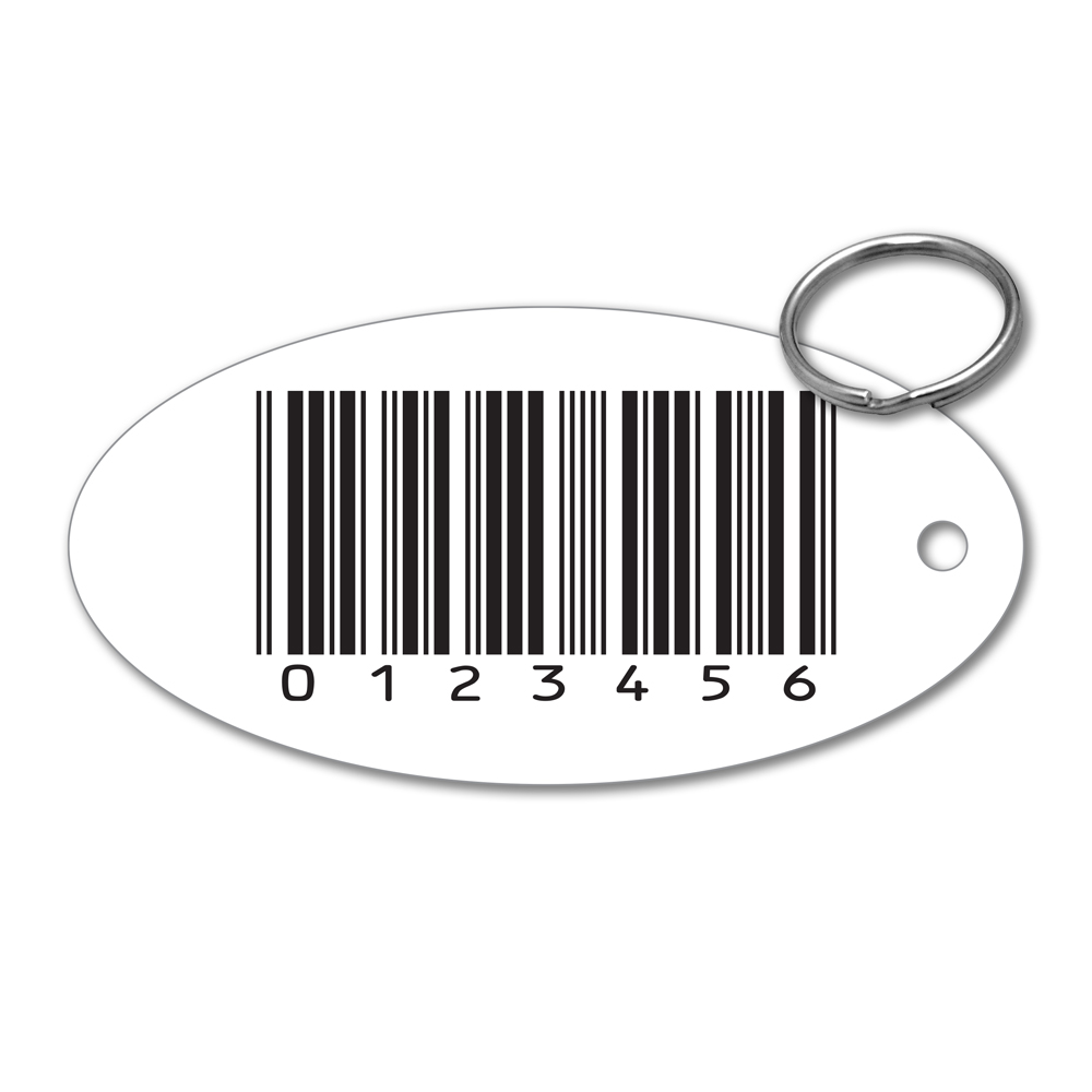 Plastic Key Tag - 3.5" x 1.75" Oval, PVC or Polycarbonate - Image 3