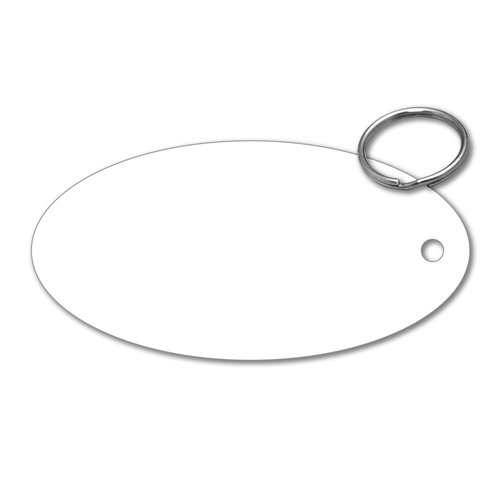 Plastic Key Tag - 3.5" x 1.75" Oval, PVC or Polycarbonate - Image 2