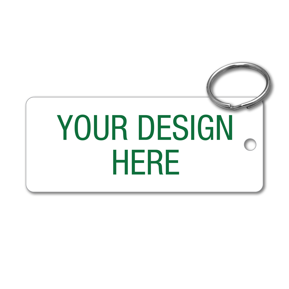 Plastic Key Tag - 3.75" x 1.5" Rectangle, PVC or Polycarbonate - Image 3