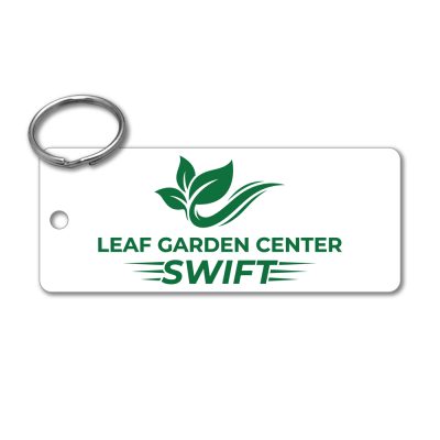 Plastic Key Tag - 3.75" x 1.5" Rectangle, PVC or Polycarbonate