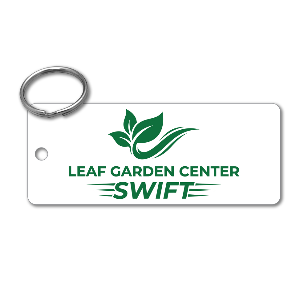Plastic Key Tag - 3.75" x 1.5" Rectangle, PVC or Polycarbonate