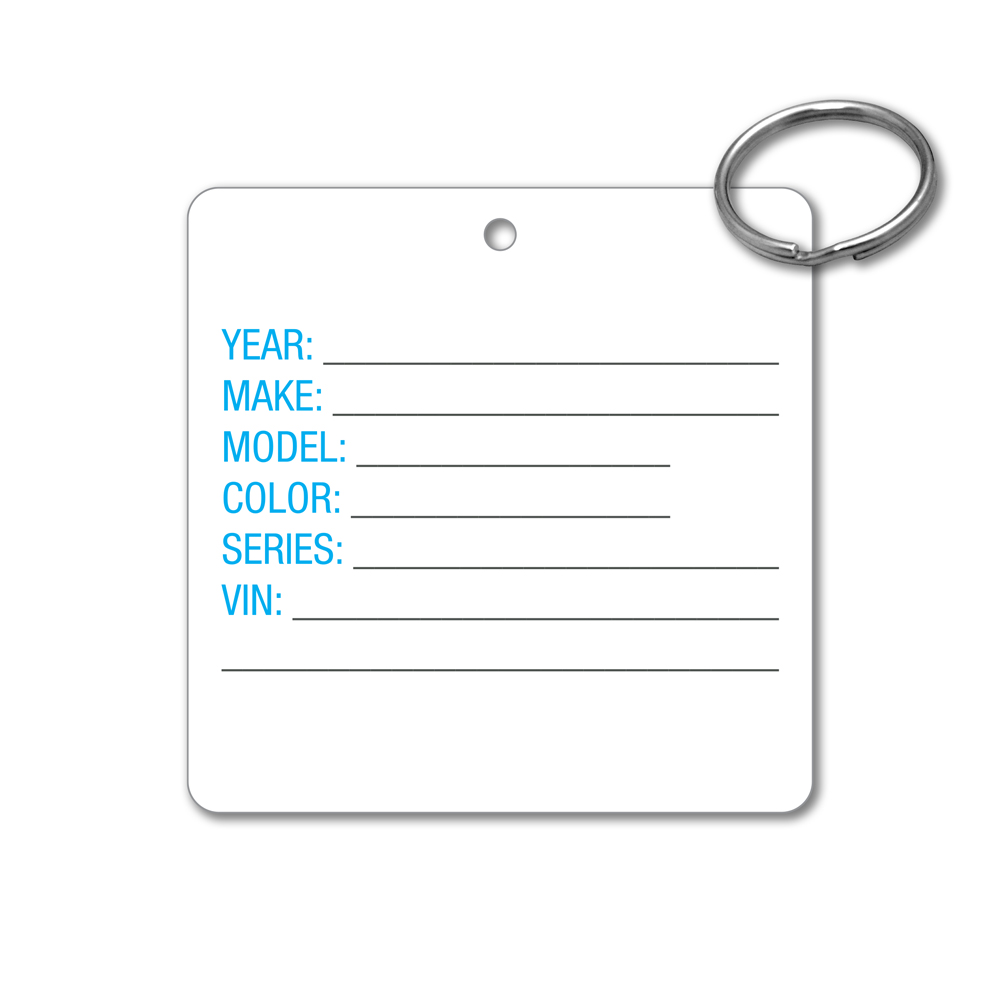 Plastic Key Tag - 2.5" Square, PVC or Polycarbonate - Image 3