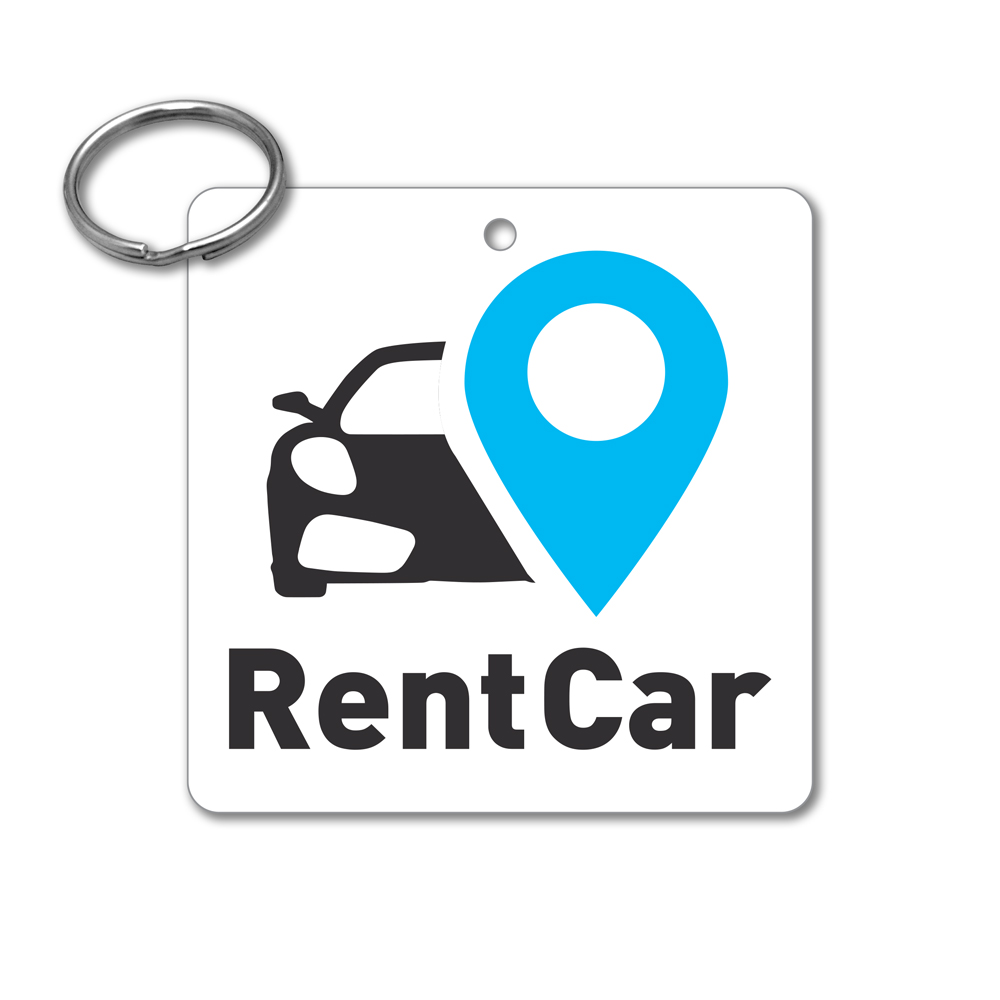 Plastic Key Tag - 2.5" Square, PVC or Polycarbonate